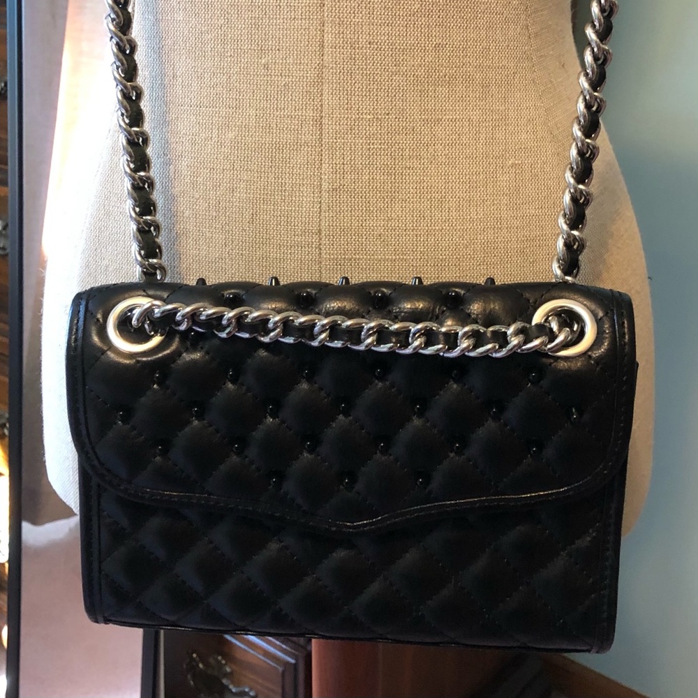 Rebecca Minkoff Black Leather Studded Handbag